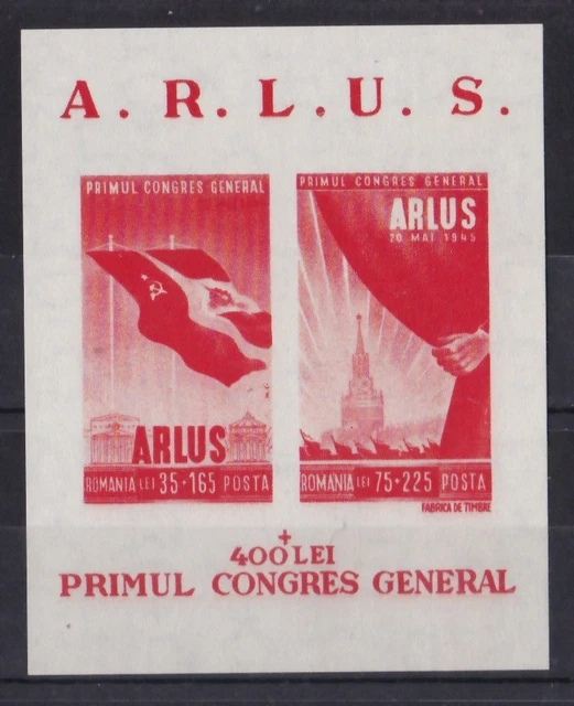 Rumänien 1945 postfrisch MiNr. Block 28 ARLUS