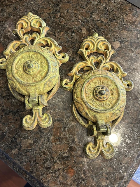Pair Handmade Wood Green Square Base Round Candle Holders Display ws2231S Pair Handmade Wood Green Square Base Round Candle Holders Display ws2231S