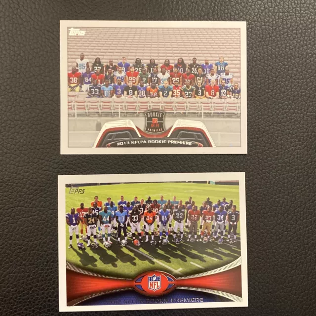 (2 Card) 2012 & 2013 Topps Football #154 NFLPA Rookie Premiere Card Rose Bowl RC