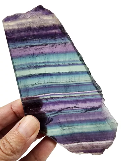 Rainbow Fluorite Crystal Natural Polished Slab Argentina 114 grams.