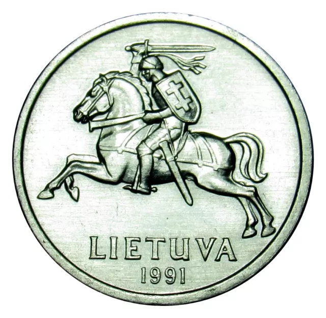 Lithuania 1 Centas coin 1991 Km#85 horse nice grade