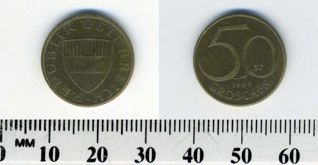Austria 1960 - 50 Groschen Aluminum-Bronze Coin - Austrian shield - #1 8