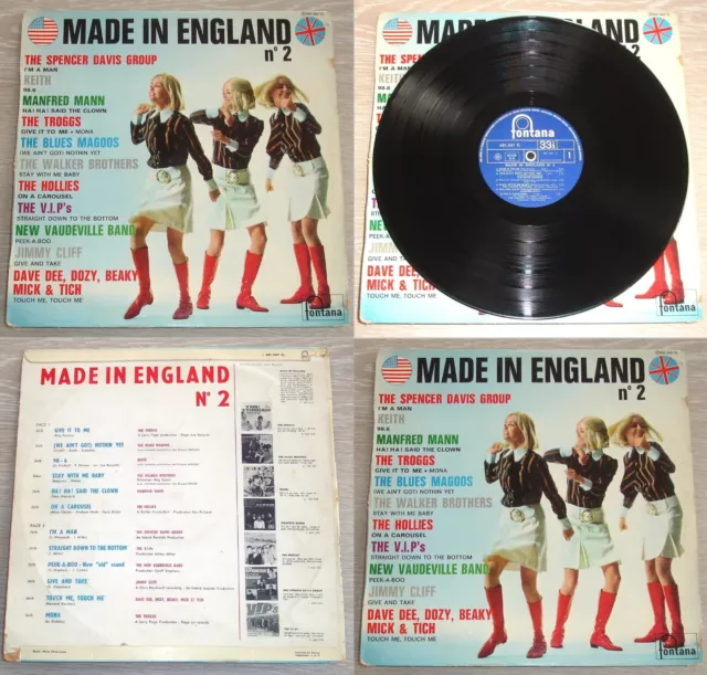 Made In England N°2 -Lp-Troggs-Spencer Davis Group-Manfred Mann-Hollies-J.cliff…