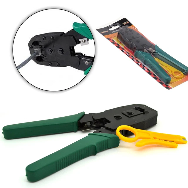 RJ45 CRIMPING TOOL Cat5e Cat6 Cat7 Network Cable Crimp Cutter