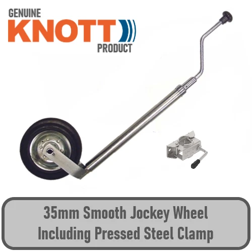 GENUINE KNOTT 34MM 35mm Trailer Jockey Wheel W/Clamp For Ifor Williams