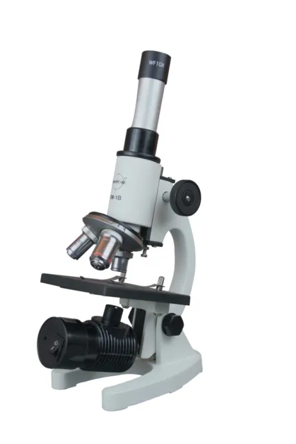 40-600x Etudiant Science Biologie Labo Qualité Microscope Métal Corps & Verre