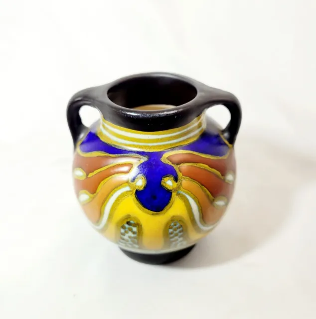 Rare 1920'S Gouda Plateelbakkerij Zuid-Holland Signed Handcrafted Pottery Vase