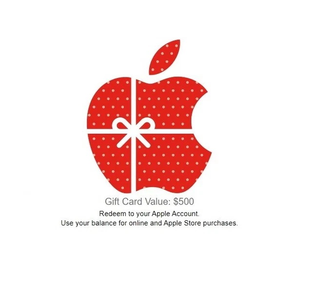 $500 Apple iTunes App Store Digital Gift Card - FREE Priority Mail Delivery