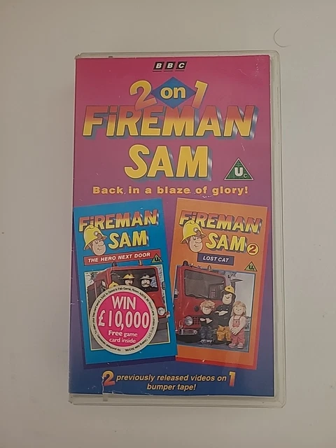 FIREMAN SAM 2 On 1 The Hero Next Door Lost Cat VHS SH 1996 6 fireman-sam-2-on-1-the-hero-next-door-lost-cat-vhs-sh-1996-6