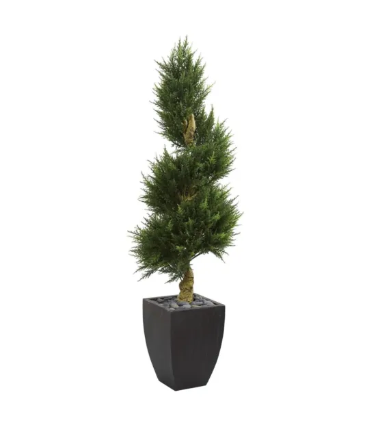 66” Artificial Topiary Cypress Spiral Tree UV (Indoor/Outdoor). Retail $384