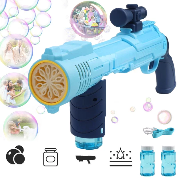 Bubble Gun Panamalar Rifle Bubble Machine with Light 10 Hole Bubble Blower Maker