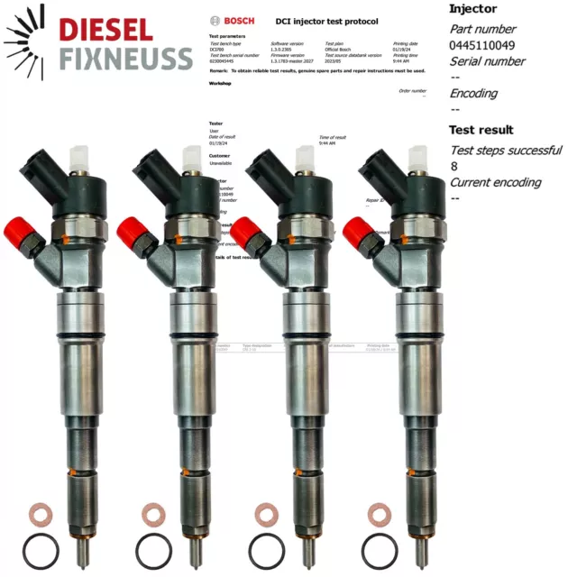 4 x Injektor LandRover Freelander 2,0 Td4 82/80kw 0445110049 7785983