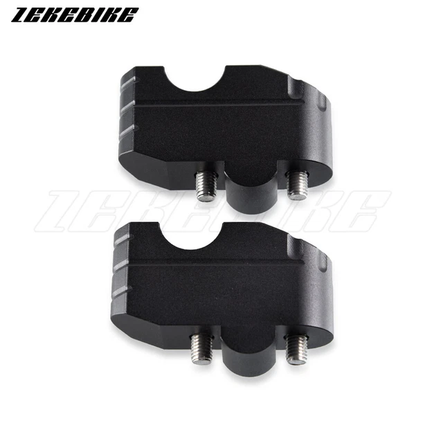 Aumento altezza manubrio in alluminio moto CNC PER KAWASAKI Z400 nero nuovo