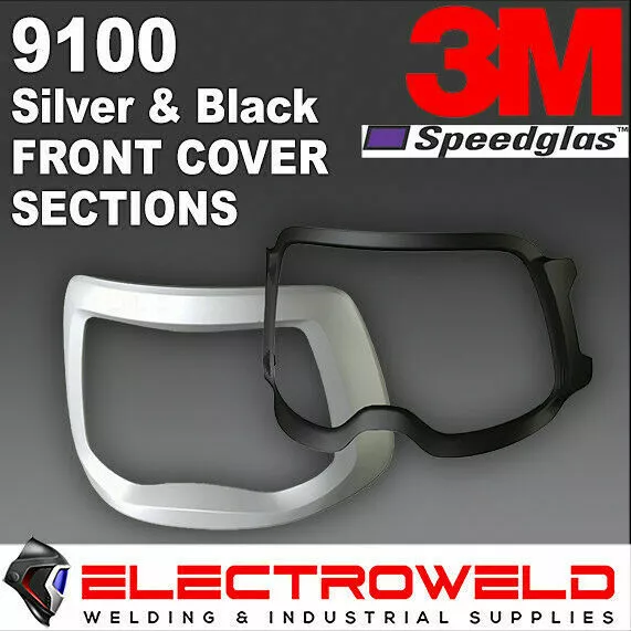 3M Speedglas Silver & Black Frontabdeckungen 9100 FX MP Schweißhelm...