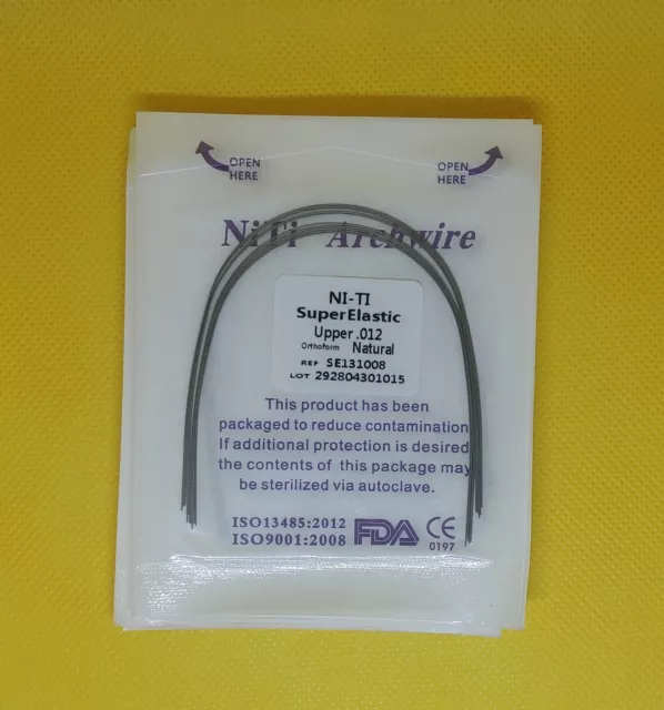 50Packs Dental Arch Wires Orthodontic Super Elastic NITI Round Natural Form