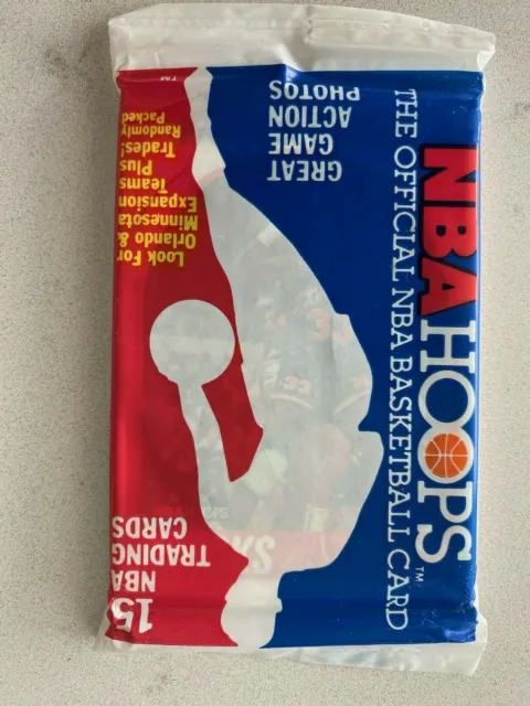 Patrick Ewing Knicks NBA 1989 Hoops Basketball Card #80 Unopened Pack
