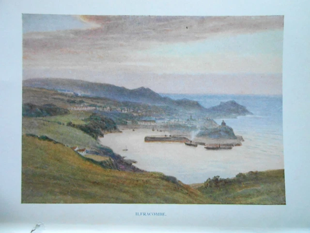 Devon 1925 Antiquarian Print by Sutton Palmer of Ilfracombe (Devonshire View)