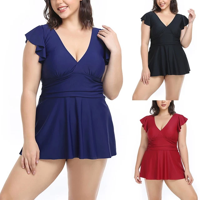 Swimsuit Womens Swimwear Polyester Ruffle Beachwear Sexy Sleeveless Summer