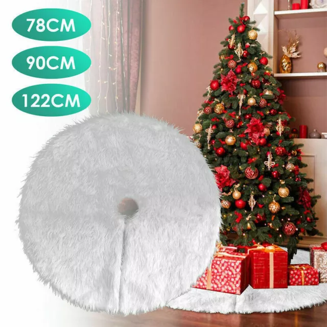 Christmas Tree Skirt Base Floor Mat Cover Xmas Party Home Decoration Plush