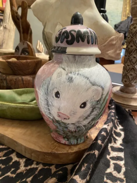 Custom SMALL Pet urn for ferrets cremation urns handmade Small pets hand painted