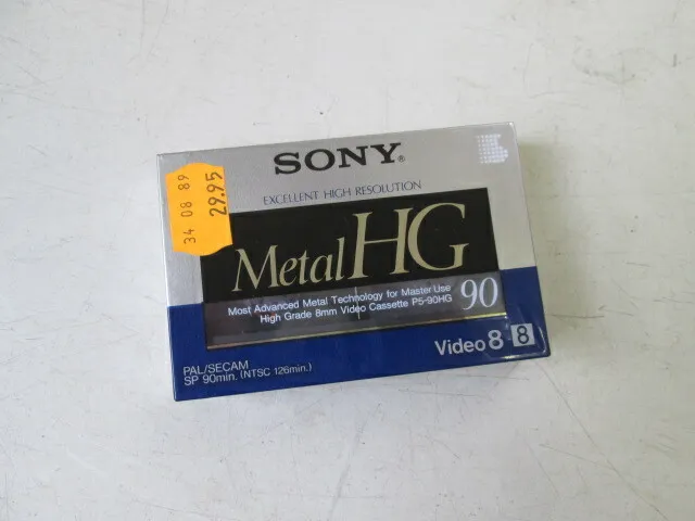 Sony Metal High Grade Video 8, P5-90, Leerkassette für Camcorder, eingeschweißt.