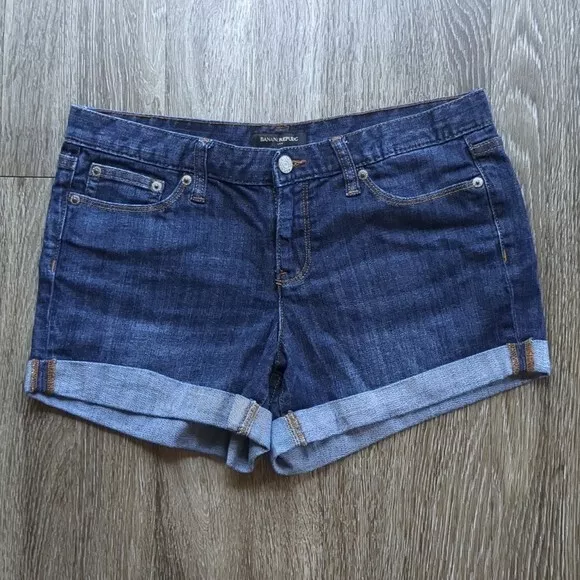 Banana Republic Cuffed Jean Women's Denim Shorts Blue 28/6