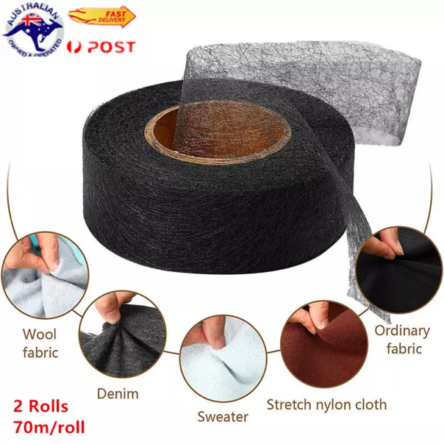 Outus 70 Yards Iron On Hem Tape Fabric Fusing Hemming Tape No Sew Hem Tape  Roll for Jeans Trousers Garment Clothes (20 mm Wide)