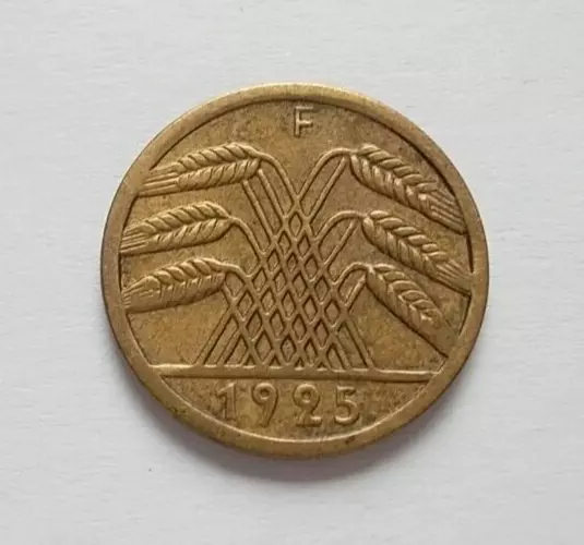 5 Pfennig Münze 1925 F Deutsches Reich (93)