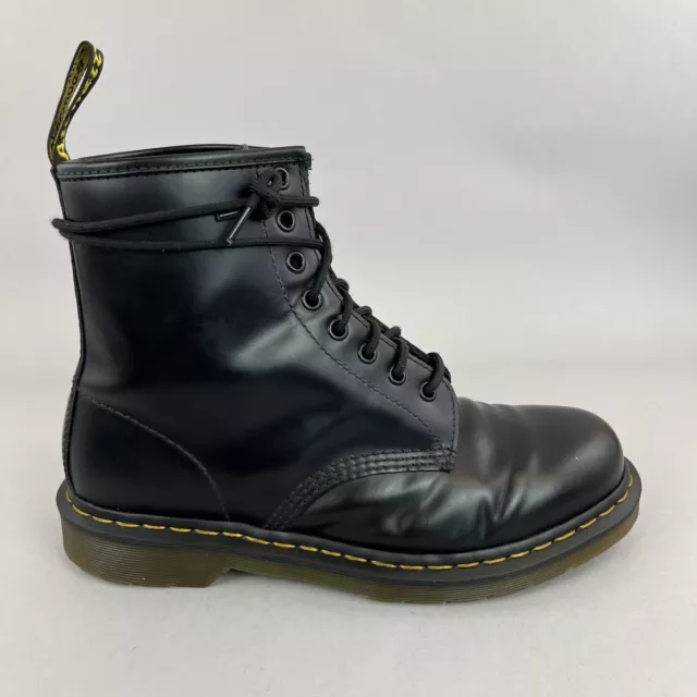 DR MARTENS 1460 Black Smooth Leather 8-Eyelet Doc Chukka Hippie Boots ...