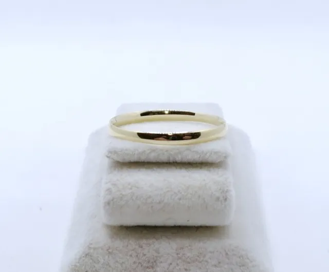 Bandring Gold 585er schlichter 14 Karat Goldring Zarter Stapelring