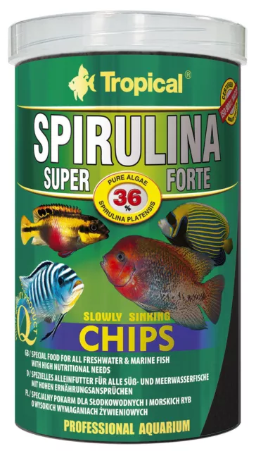 Tropical 250 ML Super Spiruline Forte 36% Chips Nourriture pour Poisson Malawi