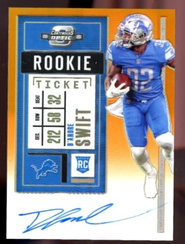 D'ANDRE SWIFT RC  2020 Contenders ROOKIE TICKET AUTO ORANGE # 46/50