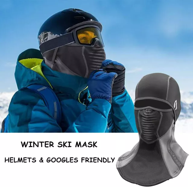 ROCKBROS Sturmhaube Winter Sturmmaske Balaclava Thermal Radsport Motorrad Ski 6