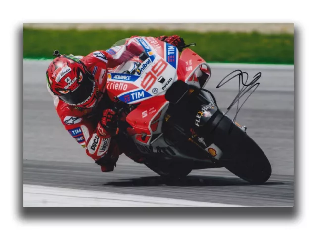 Jorge Lorenzo Hand Signed 12X8 Photo - Ducati - Motogp Autograph 4.