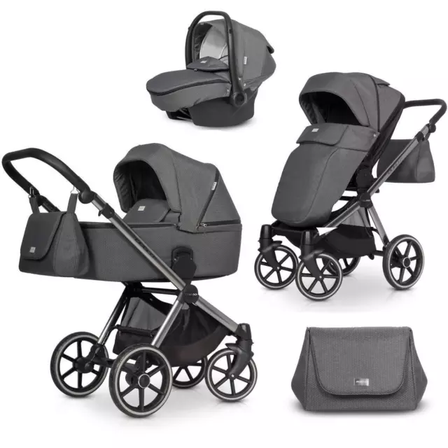 Set poussette 3en1 2en1 sélection Isofix 6 couleurs Buggy Qubus by Lux4Kids