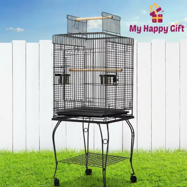 i.Pet Bird Cage Large Cages Aviary Parrot Travel Stand Budgie Toys Wheels 145CM