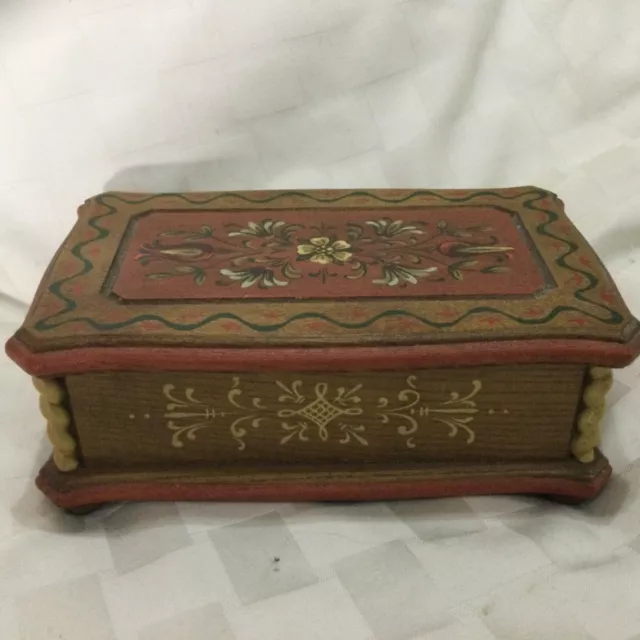 Vintage Reuge Music Jewelry Box Happy Talk Swiss Musical Movement Works