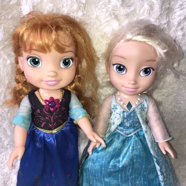 DISNEY FROZEN 1 Elsa Anna Singing Talking Sisters Doll Rare
