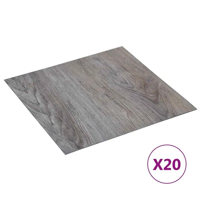 Listoni Pavimenti Adesivi 20 pz in PVC 1,86 m? Marrone Chiaro