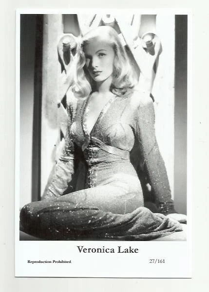(Bx15) VERONICA LAKE SWIFTSURE PHOTO POSTCARD (27/161) FILMSTAR PIN UP GLAMOR