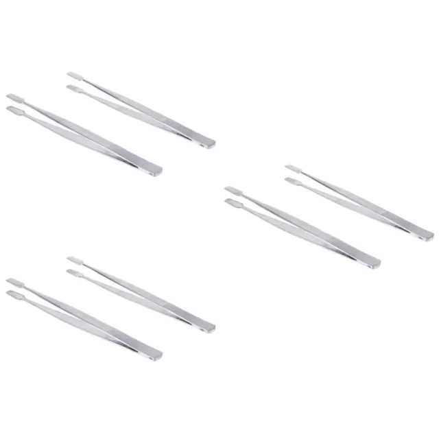 6pc Stainless Steel Precision Stamp Tweezers - Anti-Static Collector Tools-IA