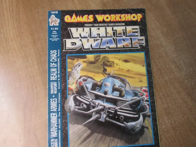 White Dwarf Mag Magazine Rpg Vgc Tsr Merp Gurp Ad&D Dungeon Dragon Gdw Issue 103