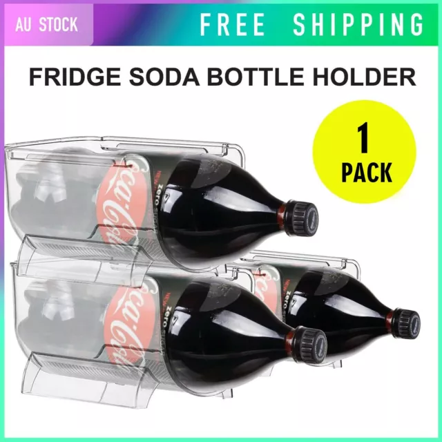 1x Stackable Fridge Soda Bottle Holder Wine Drink Rack Kitchen Storage Organiser