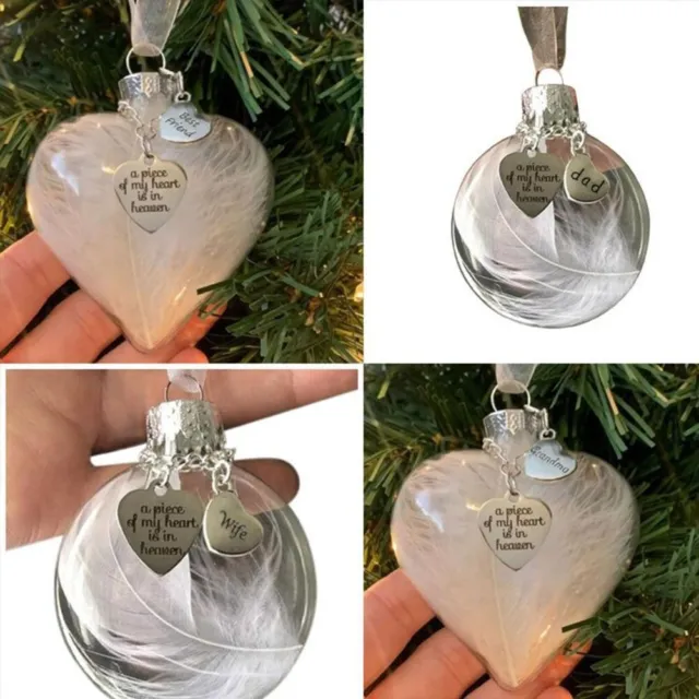 Christmas Ball Love Heart Hanging Memorial Replacement Spare Parts Xmas Tree
