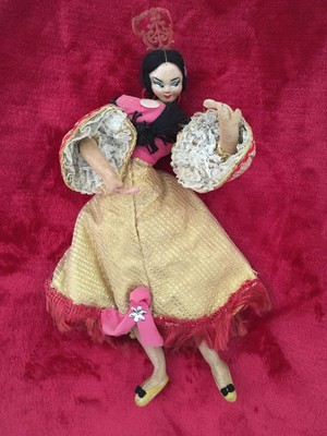 Vintage Handmade Spanish Flamenco Dancer Doll