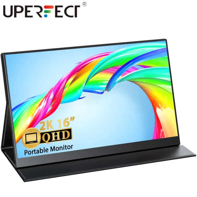 USteam K116 | Portable Monitor 2K 16" USB C Monitor 2560x1600 16:10 PC Screen