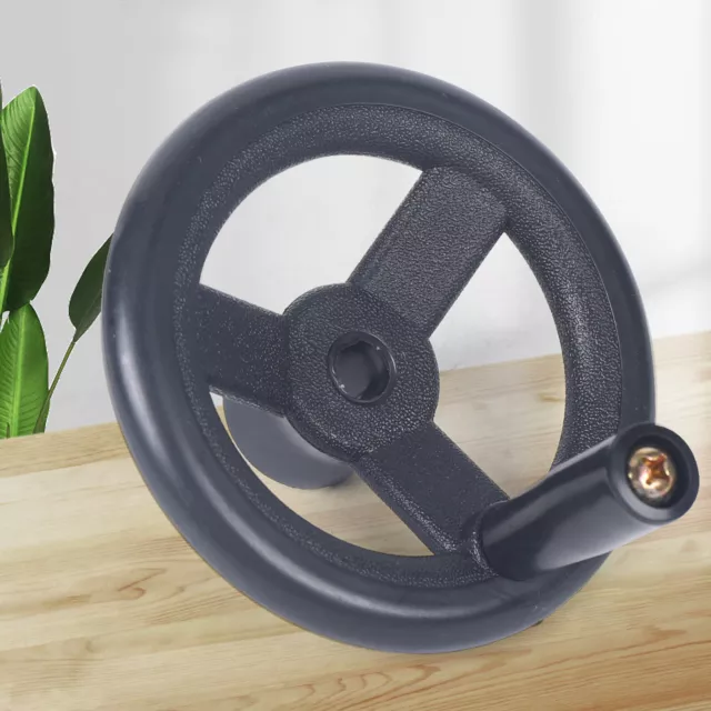 Black Handwheel Revolving Handle Wheel Round Hand Wheel + 3 Feed Reverse Knobs