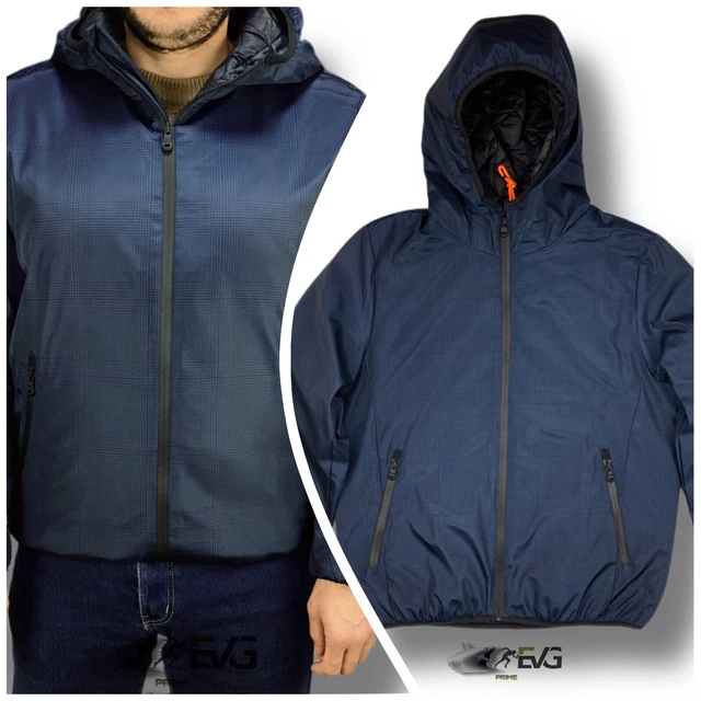 Giubbotto Uomo Invernale Giubbino Pesante Quadri Cappuccio Giacca Imbottito Cald 4