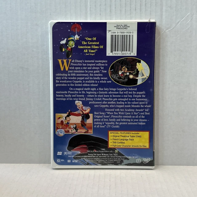 Pinocchio (DVD, 1999, Limited Issue) 2