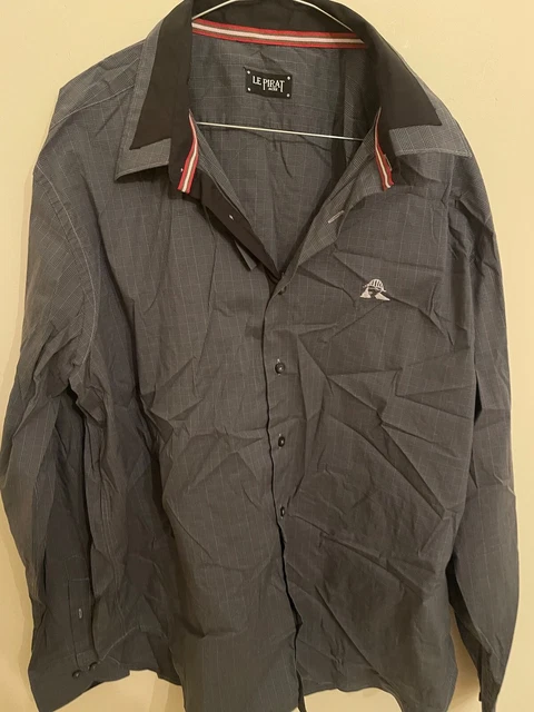 Camicia da uomo grigio antracite Le Pirat taglia 7